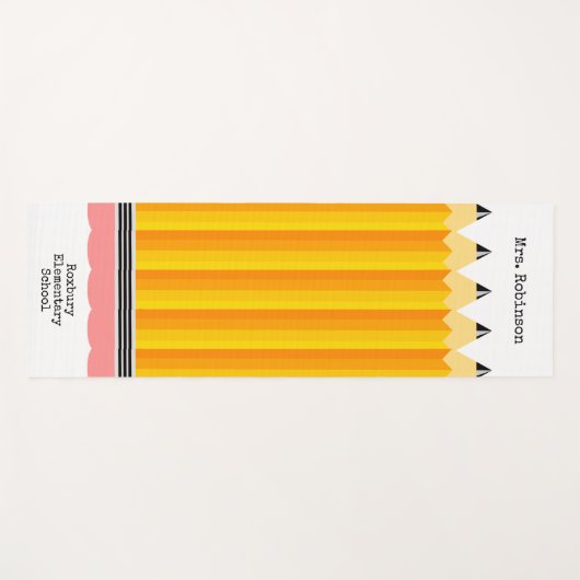 先生鉛筆（名前） ヨガマット (正面(横))