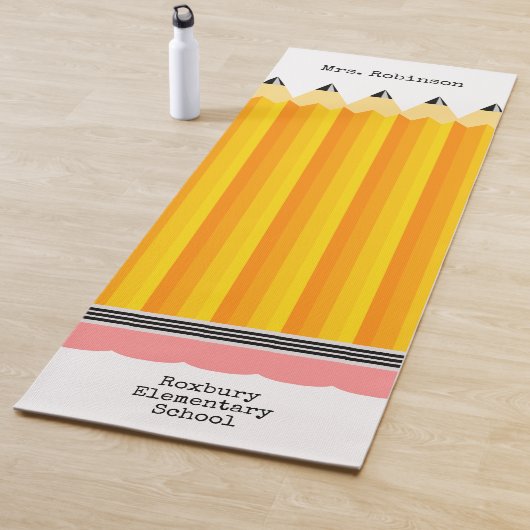 先生鉛筆（名前） ヨガマット (インサイチュ)