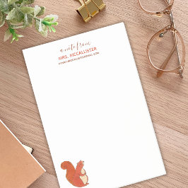 先生鑑賞かわいいリスのアラーム ポストイット