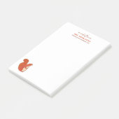 先生鑑賞かわいいリスのアラーム ポストイット (アングル)