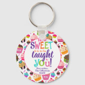 先生鑑賞どのように甘いカップケーキ キーホルダー (正面)