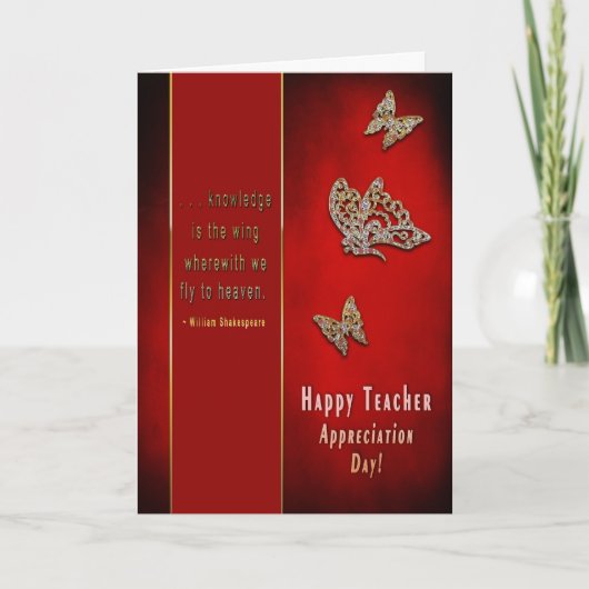 先生鑑賞の日 – シェイクスピア引用文 カード (正面)