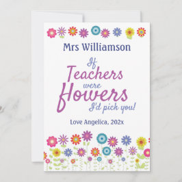 先生鑑賞もし先生は花だった サンキューカード