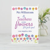 先生鑑賞もし先生は花だった サンキューカード (スタンド正面)