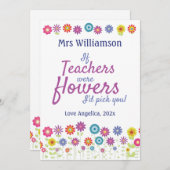 先生鑑賞もし先生は花だった サンキューカード (正面/裏面)