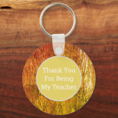 先生鑑賞オレンジイエローストロー キーホルダー (正面)