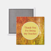 先生鑑賞オレンジイエローストロー マグネット (正面/裏面)