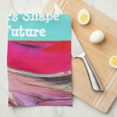 先生鑑賞クラス鮮やかな渦巻き絞り染め キッチンタオル (四つ折り)