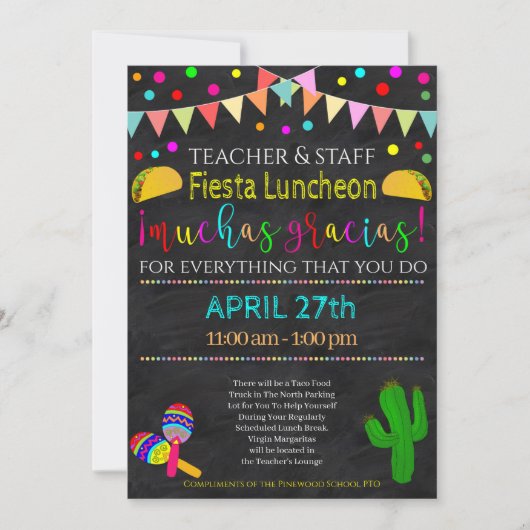 先生鑑賞スタッフ招待状 招待状 (正面)