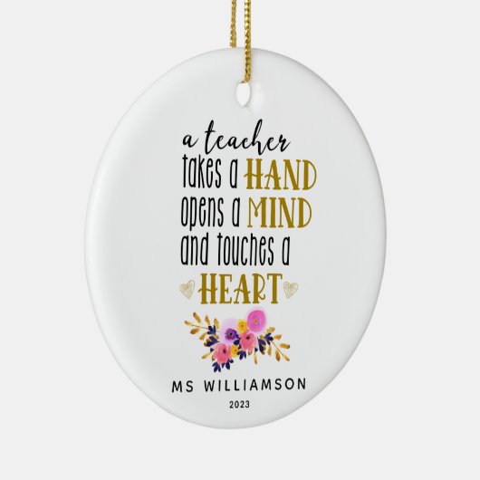 先生鑑賞タイポグラフィカスタムオーナメント セラミックオーナメント (右)