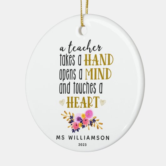 先生鑑賞タイポグラフィカスタムオーナメント セラミックオーナメント (左)