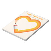 先生鑑賞ハート鉛筆カスタム ノートパッド (回転)