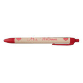 先生鑑賞パーソナライズされたかわいいクラフトブラウン 黒ボールペン (ボトム)