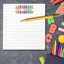 先生鑑賞パーソナライズされた赤クレヨン裏打ち