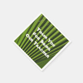 先生鑑賞パームリーフ写真ありがとう スタンダードカクテルナプキン (角)