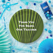 先生鑑賞パームリーフ写真ありがとう ペーパープレート (パーティー)