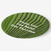 先生鑑賞パームリーフ写真ありがとう ペーパープレート (アングル)
