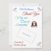 先生鑑賞フクロウ感謝していギフトカードホルダー カード (正面)