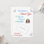 先生鑑賞フクロウ感謝していギフトカードホルダー カード (正面/裏面インサイチュ)