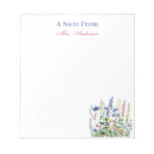 先生鑑賞フローラ植物学カスタム ノートパッド (正面)