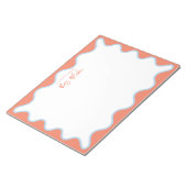 先生鑑賞ブルーピーチウェーブー ノートパッド (アングル)