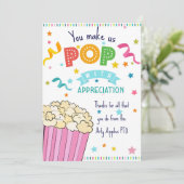 先生鑑賞ポップコーンサンキューカードホルダー 招待状 (スタンド正面)