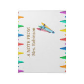 先生鑑賞レインボークレヨン ノートパッド (回転)