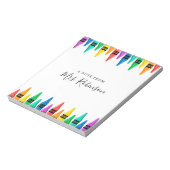 先生鑑賞レインボークレヨン ノートパッド (回転)