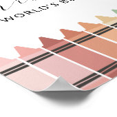 先生鑑賞レインボークレヨン ポスター (角)