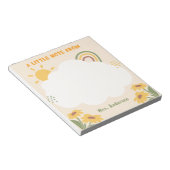 先生鑑賞レトロレインボーカスタムフローラ ノートパッド (アングル)