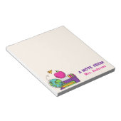 先生鑑賞レトロ学校用品カスタム品 ノートパッド (アングル)