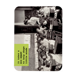 先生鑑賞ヴィンテージ写真ギフト マグネット