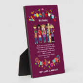 先生鑑賞名前をカスタムするギフト フォトプラーク (側面)