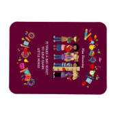 先生鑑賞名前をカスタムするギフト マグネット (横)