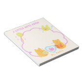 先生鑑賞幼稚園キャットベアカスタム ノートパッド (アングル)