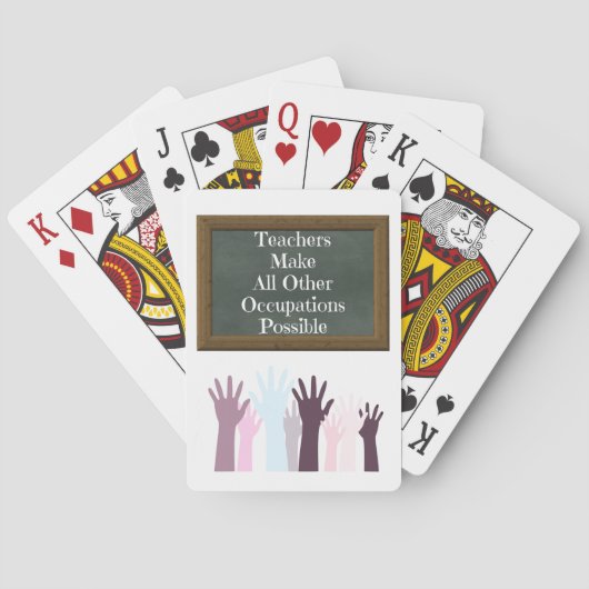 先生鑑賞引用文学生Chalkboard トランプ (裏面)