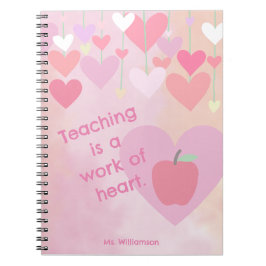 先生鑑賞感謝していAppleハートモノグラム ノートブック