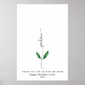 先生鑑賞日手植え花芸術 ポスター (正面)