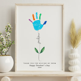 先生鑑賞日手植え花芸術 ポスター