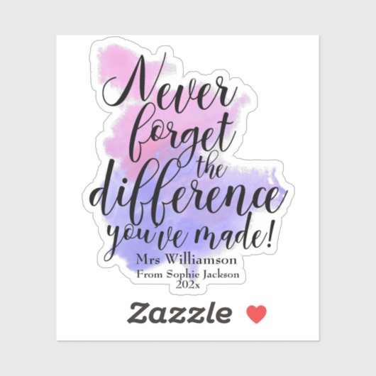 先生鑑賞日水彩引用文 シール (シート)