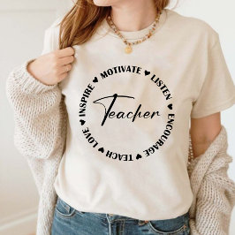先生鑑賞最小主義エレガントタイポグラフィ Tシャツ