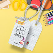 先生鑑賞格言とハート ギフトタグ