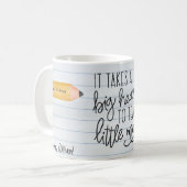 先生鑑賞格言とハート コーヒーマグカップ (正面左)