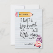 先生鑑賞格言とハート サンキューカード (正面)