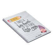 先生鑑賞格言とハート ノートブック (右側)