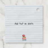 先生鑑賞格言とハート フェイバータグ (裏面)