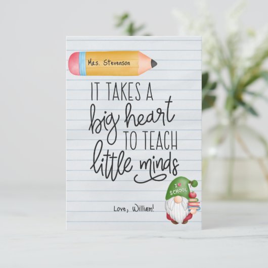 先生鑑賞格言と書籍 サンキューカード (スタンド正面)