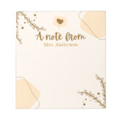 先生鑑賞植物学カスタム ノートパッド (正面)