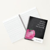 先生鑑賞水彩アップル名前をカスタムする ノートブック (内部)