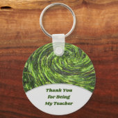 先生鑑賞渦緑スパイラルありがとう キーホルダー (正面)
